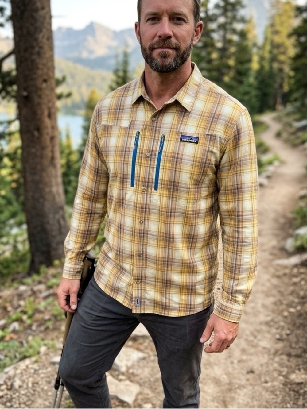 Patagonia Men's Long Sleeve Sun Stretch Technical Button Down